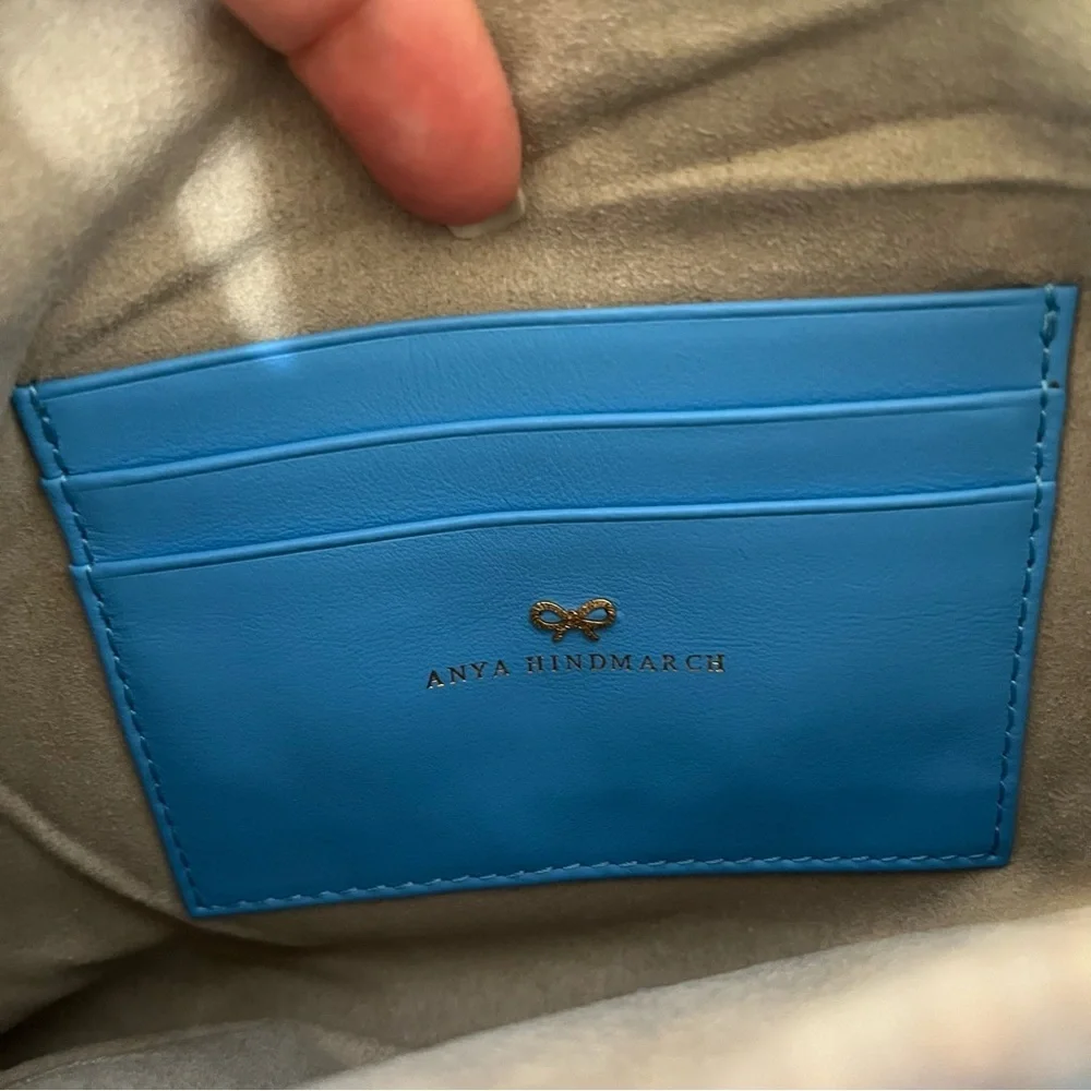 Anya Hindmarch Chubby Quilted Circus Blue Crossbody Bag